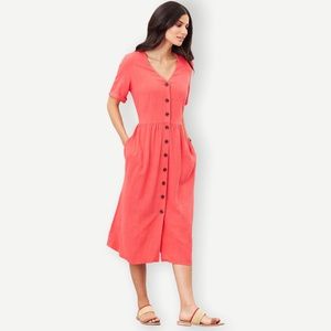 Joules Jessica Poppy Dress Sz 6 Button Pockets.